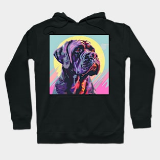 70s Mastiff Vibes: Pastel Pup Parade Hoodie